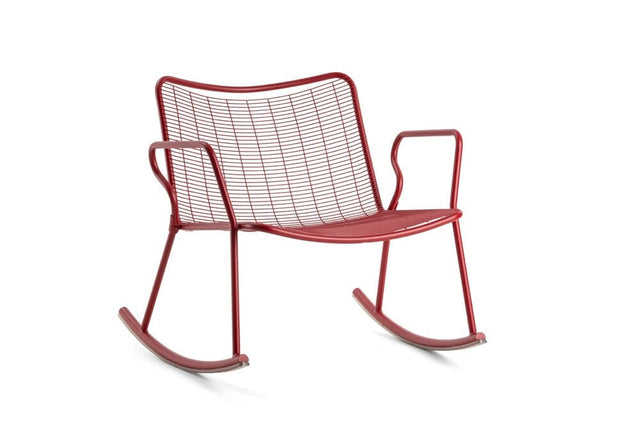 Hunn Vienna Fauteuil à bascule Rouge Rubis 