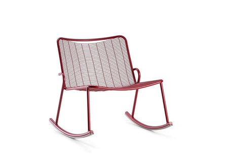 Hunn Vienna Fauteuil à bascule sans accoudoirs Rouge Rubis 