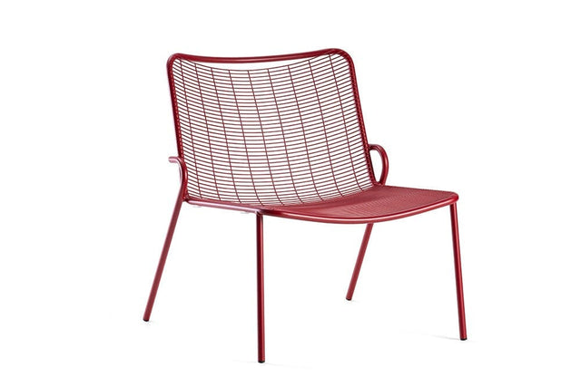 Hunn Vienna Fauteuil bas sans accoudoirs empilable Rouge Rubis 