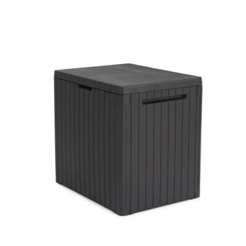 Keter Sumatra kussenbox, kussenbox voor buiten, 511 L, weerbestendig, grijs, deksel met gasveer, buitenafmetingen 147,3 x 75,3 x 16,7 cm, zitplaats voor 2 personen, grafiet Keter Sumatra kussenbox, kussenbox voor buiten, 511 L, weerbestendig, grijs, deksel met gasveer, buitenafmetingen 147,3 x 75,3 x 16,7 cm, zitplaats voor 2 personen, grafiet