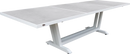 Les Jardins Amaka Structure de table 204/306x102cm, plaques céramique en sus Blanc 