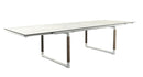 Les Jardins Bastingage Table extensible 210/315x105cm Piètement Blanc 