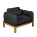 Les Jardins Tekura Fauteuil , coussins en sus. Teck - Ardoise 