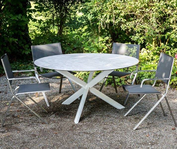 Luiz Pato Table repas Ø150cm plateau céramique 12mm 