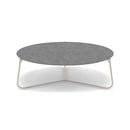 Manutti Mood Coffee table - Table basse ronde Ø 100cm h:33cm Plateau Céramique ou HPL Flint SF13 Ceramic Basalt Grey 6mm 6K70 