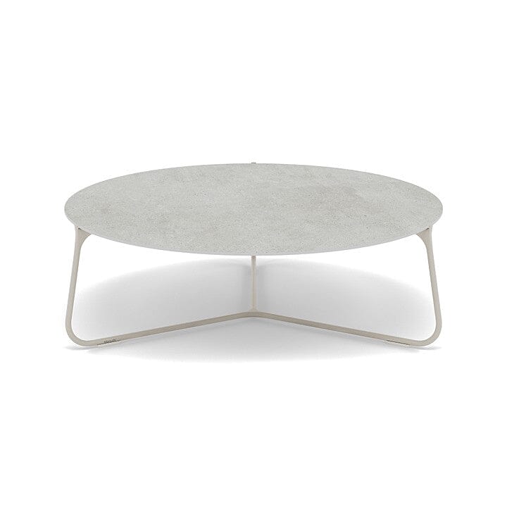 Manutti Mood Coffee table - Table basse ronde Ø 100cm h:33cm Plateau Céramique ou HPL Flint SF13 Ceramic Concrete 12mm 5K68 