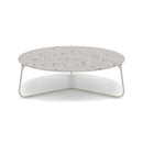 Manutti Mood Coffee table - Table basse ronde Ø 100cm h:33cm Plateau Céramique ou HPL Flint SF13 Ceramic Fossil 12mm 5K53 
