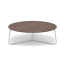 Manutti Mood Coffee table - Table basse ronde Ø 100cm h:33cm Plateau Céramique ou HPL Flint SF13 Ceramic Quartz 6mm 6K64 