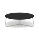 Manutti Mood Coffee table - Table basse ronde Ø 100cm h:33cm Plateau Céramique ou HPL Flint SF13 Trespa Black 2T92 