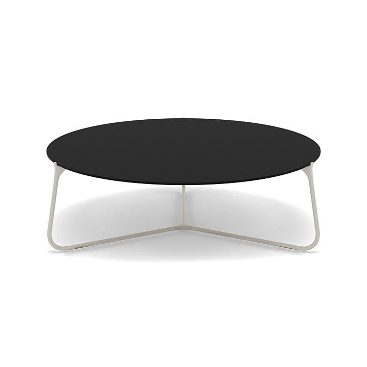 Manutti Mood Coffee table - Table basse ronde Ø 100cm h:33cm Plateau Céramique ou HPL Flint SF13 Trespa Black 2T92 