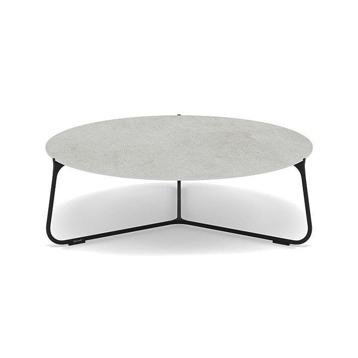 Manutti Mood Coffee table - Table basse ronde Ø 100cm h:33cm Plateau Céramique ou HPL Lava SF10 Ceramic Concrete 12mm 5K68 
