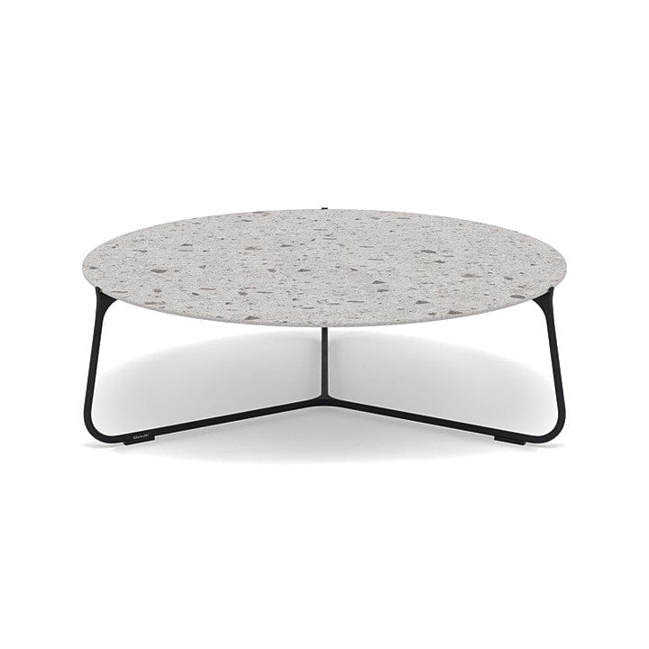 Manutti Mood Coffee table - Table basse ronde Ø 100cm h:33cm Plateau Céramique ou HPL Lava SF10 Ceramic Fossil 12mm 5K53 