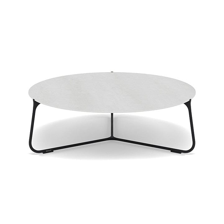 Manutti Mood Coffee table - Table basse ronde Ø 100cm h:33cm Plateau Céramique ou HPL Lava SF10 Ceramic Perla 12mm 5K66 