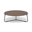 Manutti Mood Coffee table - Table basse ronde Ø 100cm h:33cm Plateau Céramique ou HPL Lava SF10 Ceramic Quartz 6mm 6K64 
