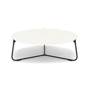 Manutti Mood Coffee table - Table basse ronde Ø 100cm h:33cm Plateau Céramique ou HPL Lava SF10 Ceramic White 6mm 6K60 