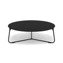 Manutti Mood Coffee table - Table basse ronde Ø 100cm h:33cm Plateau Céramique ou HPL Lava SF10 Trespa Black 2T92 