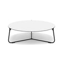 Manutti Mood Coffee table - Table basse ronde Ø 100cm h:33cm Plateau Céramique ou HPL Lava SF10 Trespa White 2T90 