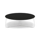 Manutti Mood Coffee table - Table basse ronde Ø 100cm h:33cm Plateau Céramique ou HPL White SF08 Ceramic Basalt Black 12mm 5K67 