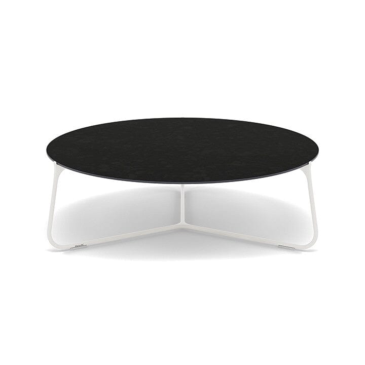 Manutti Mood Coffee table - Table basse ronde Ø 100cm h:33cm Plateau Céramique ou HPL White SF08 Ceramic Basalt Black 12mm 5K67 