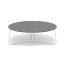 Manutti Mood Coffee table - Table basse ronde Ø 100cm h:33cm Plateau Céramique ou HPL White SF08 Ceramic Basalt Grey 6mm 6K70 