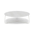 Manutti Mood Coffee table - Table basse ronde Ø 100cm h:33cm Plateau Céramique ou HPL White SF08 Ceramic Perla 12mm 5K66 