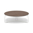 Manutti Mood Coffee table - Table basse ronde Ø 100cm h:33cm Plateau Céramique ou HPL White SF08 Ceramic Quartz 6mm 6K64 