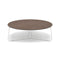 Manutti Mood Coffee table - Table basse ronde Ø 100cm h:33cm Plateau Céramique ou HPL White SF08 Ceramic Quartz 6mm 6K64 