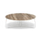 Manutti Mood Coffee table - Table basse ronde Ø 100cm h:33cm Plateau Céramique ou HPL White SF08 Ceramic Travertin 12mm 5K54 
