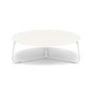 Manutti Mood Coffee table - Table basse ronde Ø 100cm h:33cm Plateau Céramique ou HPL White SF08 Ceramic White 6mm 6K60 
