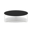 Manutti Mood Coffee table - Table basse ronde Ø 100cm h:33cm Plateau Céramique ou HPL White SF08 Trespa Black 2T92 