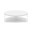 Manutti Mood Coffee table - Table basse ronde Ø 100cm h:33cm Plateau Céramique ou HPL White SF08 Trespa White 2T90 