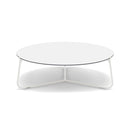 Manutti Mood Coffee table - Table basse ronde Ø 100cm h:33cm Plateau Céramique ou HPL White SF08 Trespa White 2T90 
