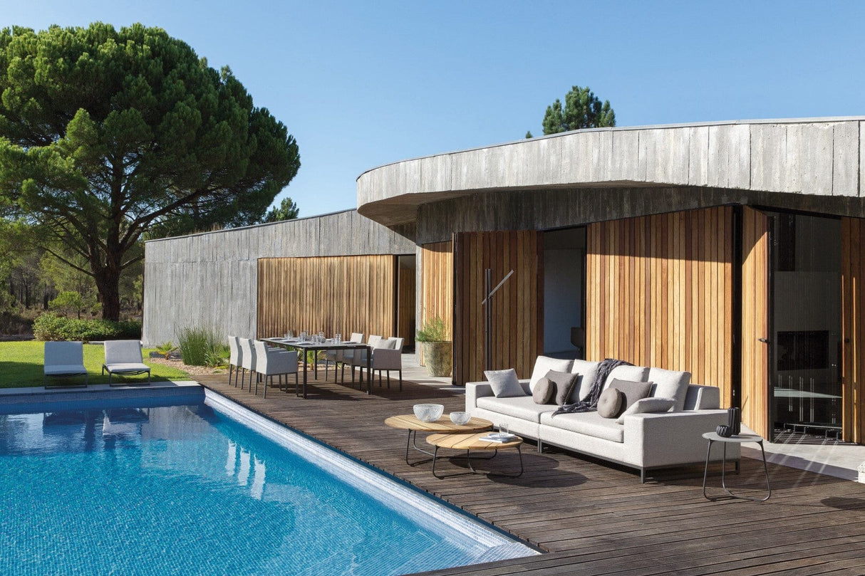 Manutti Mood Coffee table - Table basse ronde Ø 100cm h:33cm Plateau Teck 