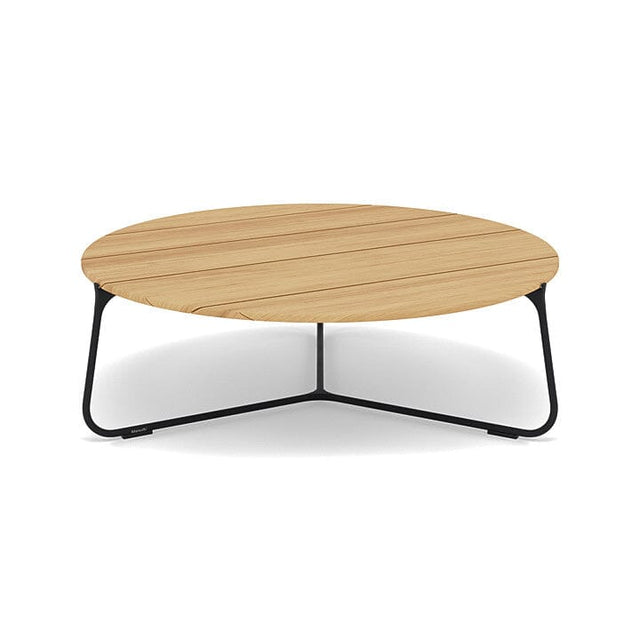 Manutti Mood Coffee table - Table basse ronde Ø 100cm h:33cm Plateau Teck Lava SF10 Teak Brushed 2H36 