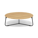 Manutti Mood Coffee table - Table basse ronde Ø 100cm h:33cm Plateau Teck Lava SF10 Teak Brushed 2H36 