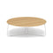 Manutti Mood Coffee table - Table basse ronde Ø 100cm h:33cm Plateau Teck White SF08 Teak Brushed 2H36 