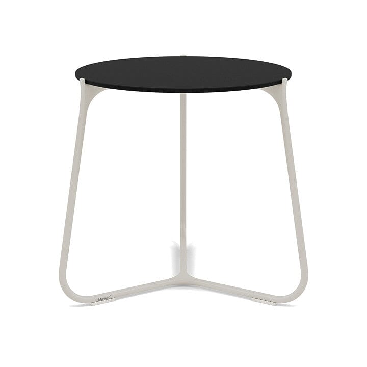 Manutti Mood Coffee table - Table basse ronde Ø 42cm h:45cm Plateau Céramique ou HPL Flint SF13 Trespa Black 2T92 
