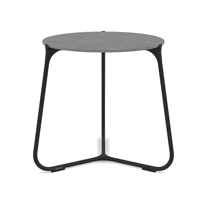 Manutti Mood Coffee table - Table basse ronde Ø 42cm h:45cm Plateau Céramique ou HPL Lava SF10 Ceramic Basalt Grey 6mm 6K70 