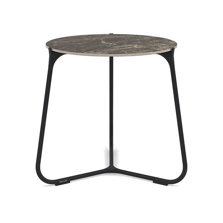 Manutti Mood Coffee table - Table basse ronde Ø 42cm h:45cm Plateau Céramique ou HPL Lava SF10 Ceramic Emperador 12mm 5K69 