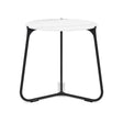 Manutti Mood Coffee table - Table basse ronde Ø 42cm h:45cm Plateau Céramique ou HPL Lava SF10 Ceramic Marble White 12mm 5K58 