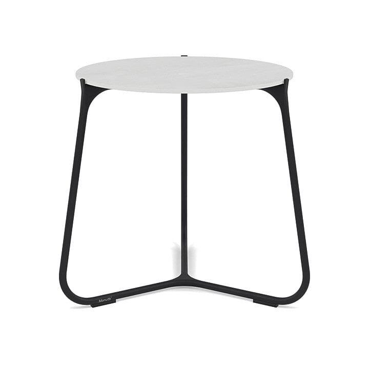 Manutti Mood Coffee table - Table basse ronde Ø 42cm h:45cm Plateau Céramique ou HPL Lava SF10 Ceramic Perla 12mm 5K66 