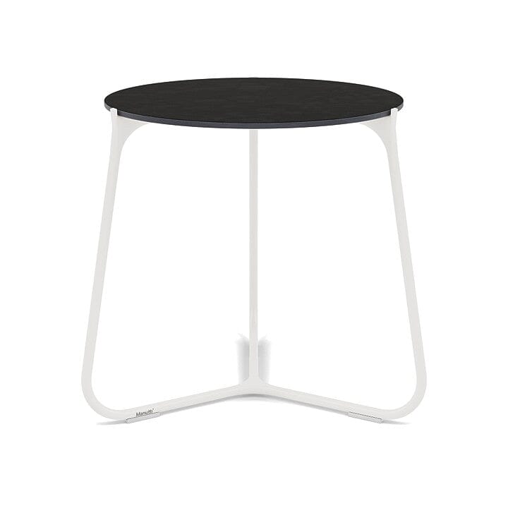 Manutti Mood Coffee table - Table basse ronde Ø 42cm h:45cm Plateau Céramique ou HPL White SF08 Ceramic Basalt Black 12mm 5K67 