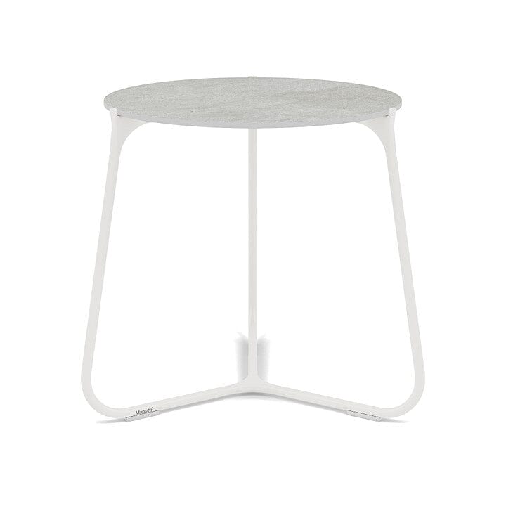 Manutti Mood Coffee table - Table basse ronde Ø 42cm h:45cm Plateau Céramique ou HPL White SF08 Ceramic Concrete 12mm 5K68 