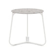 Manutti Mood Coffee table - Table basse ronde Ø 42cm h:45cm Plateau Céramique ou HPL White SF08 Ceramic Fossil 12mm 5K53 