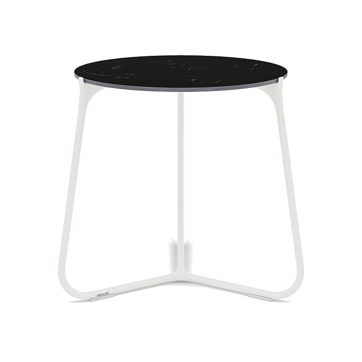 Manutti Mood Coffee table - Table basse ronde Ø 42cm h:45cm Plateau Céramique ou HPL White SF08 Ceramic Marble Black 12mm 5K59 