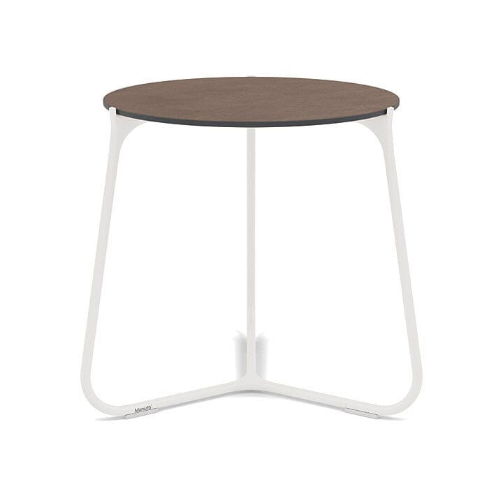 Manutti Mood Coffee table - Table basse ronde Ø 42cm h:45cm Plateau Céramique ou HPL White SF08 Ceramic Quartz 6mm 6K64 