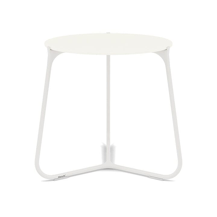 Manutti Mood Coffee table - Table basse ronde Ø 42cm h:45cm Plateau Céramique ou HPL White SF08 Ceramic White 6mm 6K60 