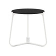 Manutti Mood Coffee table - Table basse ronde Ø 42cm h:45cm Plateau Céramique ou HPL White SF08 Trespa Black 2T92 