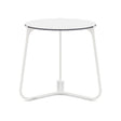 Manutti Mood Coffee table - Table basse ronde Ø 42cm h:45cm Plateau Céramique ou HPL White SF08 Trespa White 2T90 