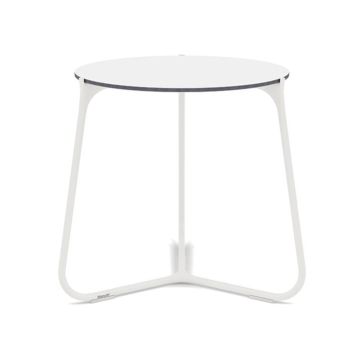 Manutti Mood Coffee table - Table basse ronde Ø 42cm h:45cm Plateau Céramique ou HPL White SF08 Trespa White 2T90 